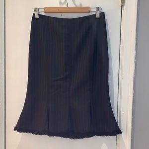 Rebecca Taylor Fit & Flared Gray Wool Skirt Sz 6